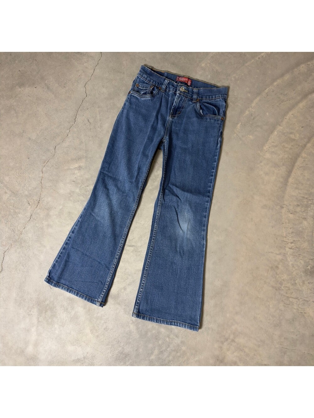 Vintage Y2K Levi's 517 Flare Jeans Girls 8.5 Plus Blue Baggy